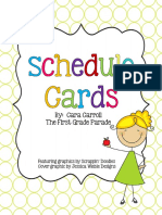 ScheduleCardsTheFirstGradeParade PDF