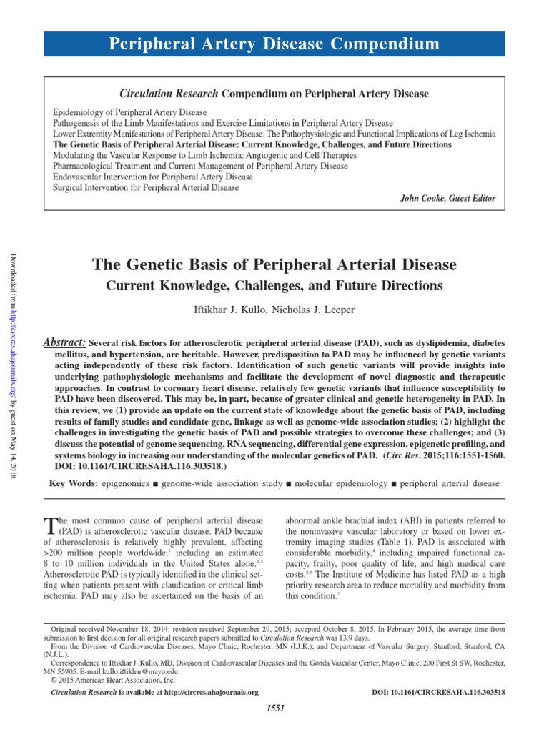 Peripheral Artery Disease Compendium | PDF | Atherosclerosis | Single ...