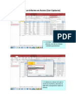 Pasos Para Un Informe en Access Capturas