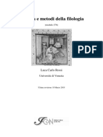 L.C. Rossi - Finalità e Metodi Della Filologia (2003)
