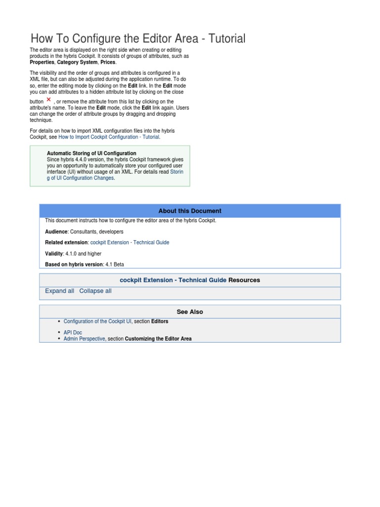 Hybris Cockpit Editor Setup Guide | PDF | Application Programming ...
