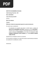 Carta de Exclusion de Firma. (Banco)  Informática y 