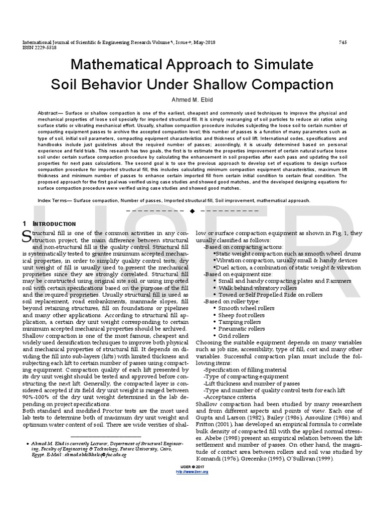 14 Mathematical Approach To Simulate Soil Behavior Under Shallow ...