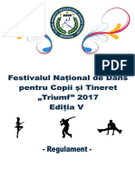Regulament Festival National Dans Triumf 2017