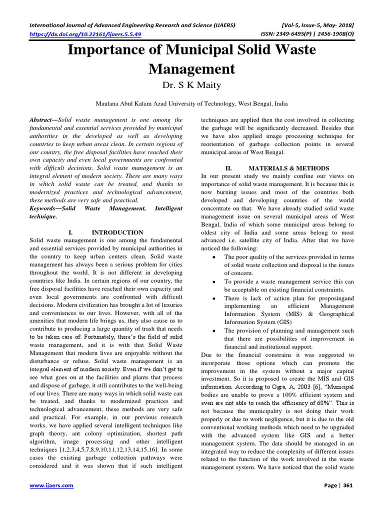 Municipal Waste Management Insights | PDF | Geographic Information ...
