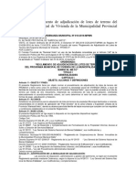 Aprueban Reglamento de Adjudicación de Lotes de Terreno Del Programa Municipal de Vivienda de La Municipalidad Provincial Mariscal Nieto