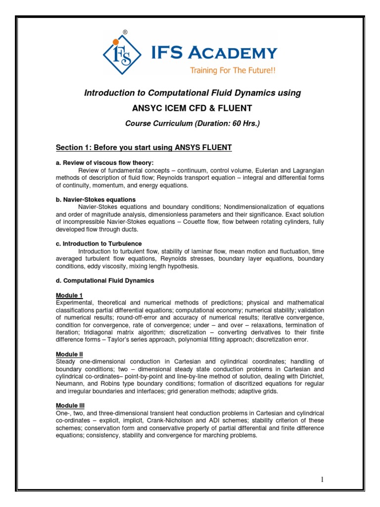 Introduction To Computational Fluid Dynamics Using ANSYS ICEM CFD ...