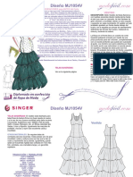 Instrucciones de Costura Vestido Fiesta Ambar MJ1054v