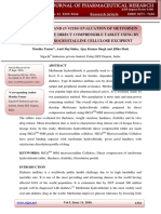 Formulation and in Vitro Evaluation of Metformin Hydrochloride Direct Compressible Tablet Using by Hiceltm Microcrystalline Cellulose Excipient