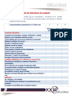 Tabla de Indicadores de Conducta