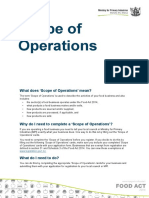 Scope of Food Operations Under 40 Characters