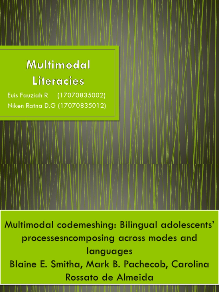 Bilingual Students' Multimodal Code-Meshing | PDF | Multilingualism ...