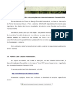 Importação de dados do Inventário Florestal 100% para o SINAFLOR