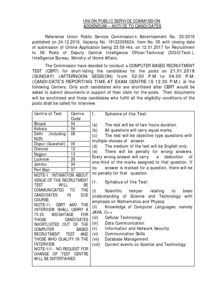Addendum 06 DCIO Engl PDF | PDF | Test (Assessment) | Science