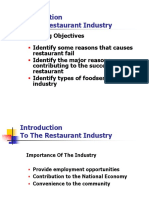 Introduction to the Restaurant Industry: Concepts, Locations, and Designs