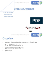 The Structure of Journal Articles: Understanding the IMRAD Format