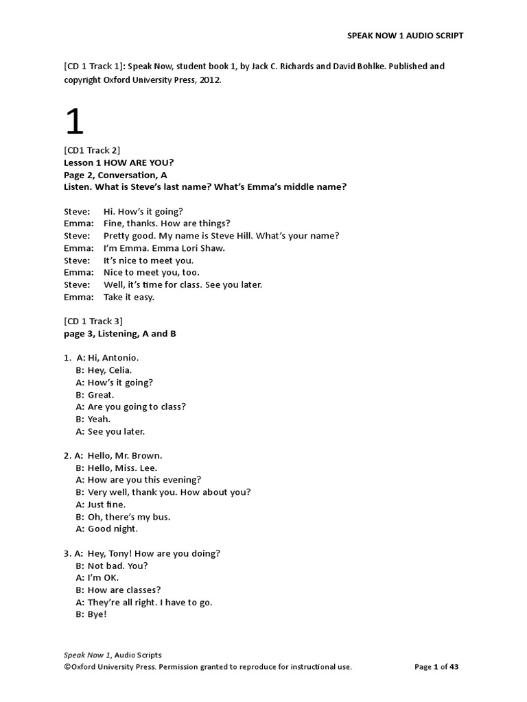 Speak Now 1 Class Audio Script Lunch Salad