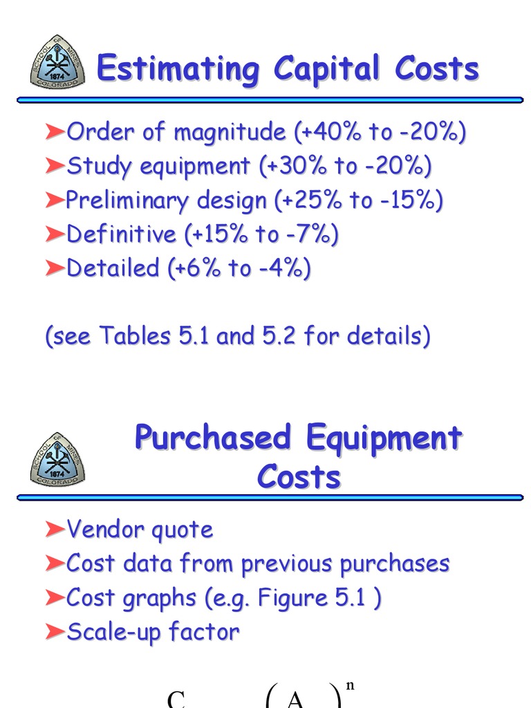 Cap Costs | PDF