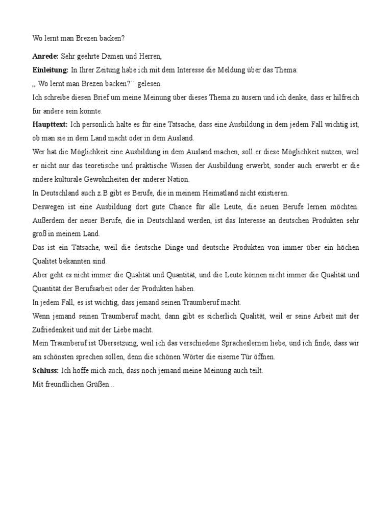Wo Lernt Man Brezen Backen
