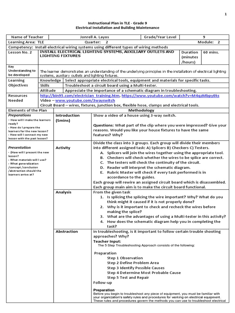 Grade 9 Electrical Installation Guide | PDF | Troubleshooting ...