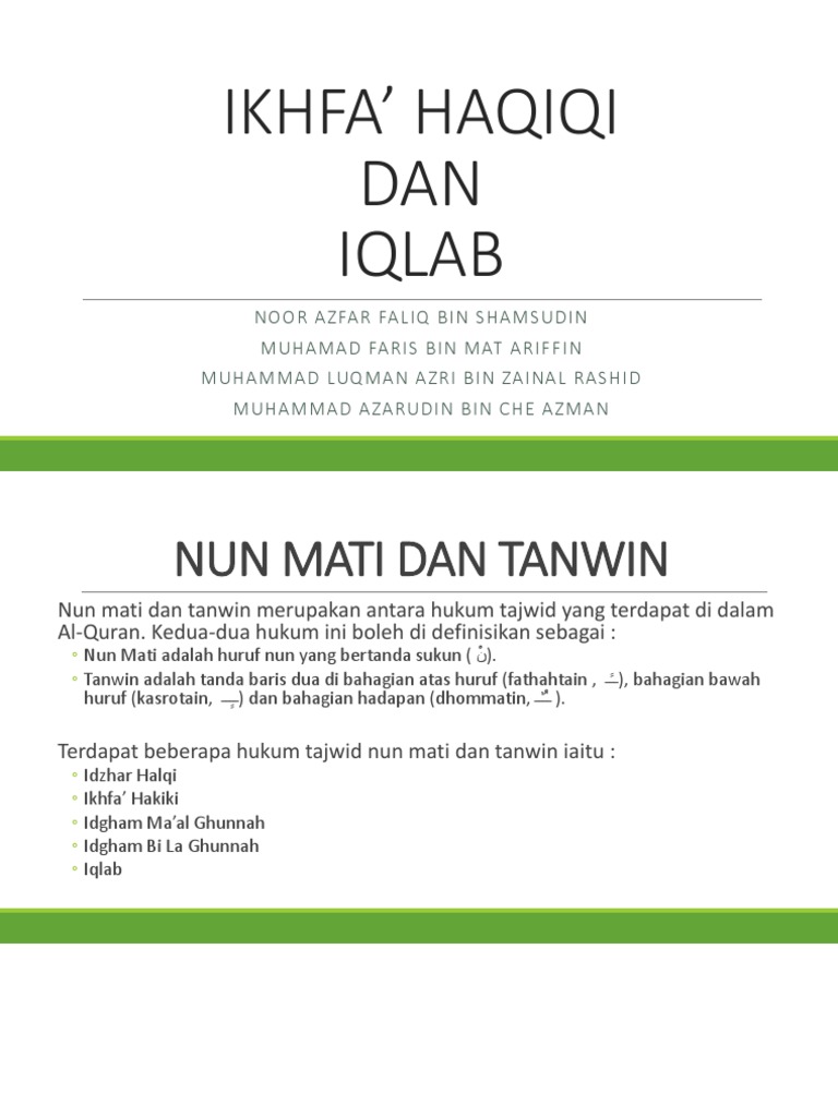 Ikhfa Haqiqi Dan Iqlab Pdf