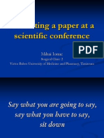 Presenting A Paper at A Scientific Conference