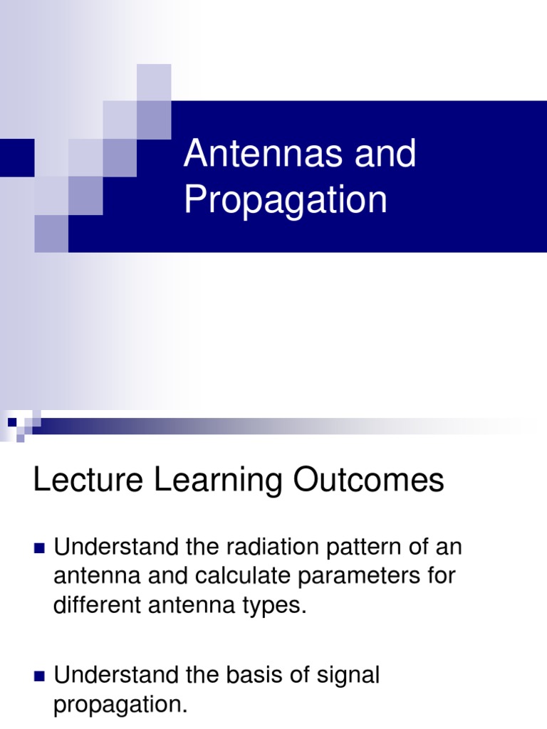 Antennas and Propagation PDF Antenna (Radio) Decibel