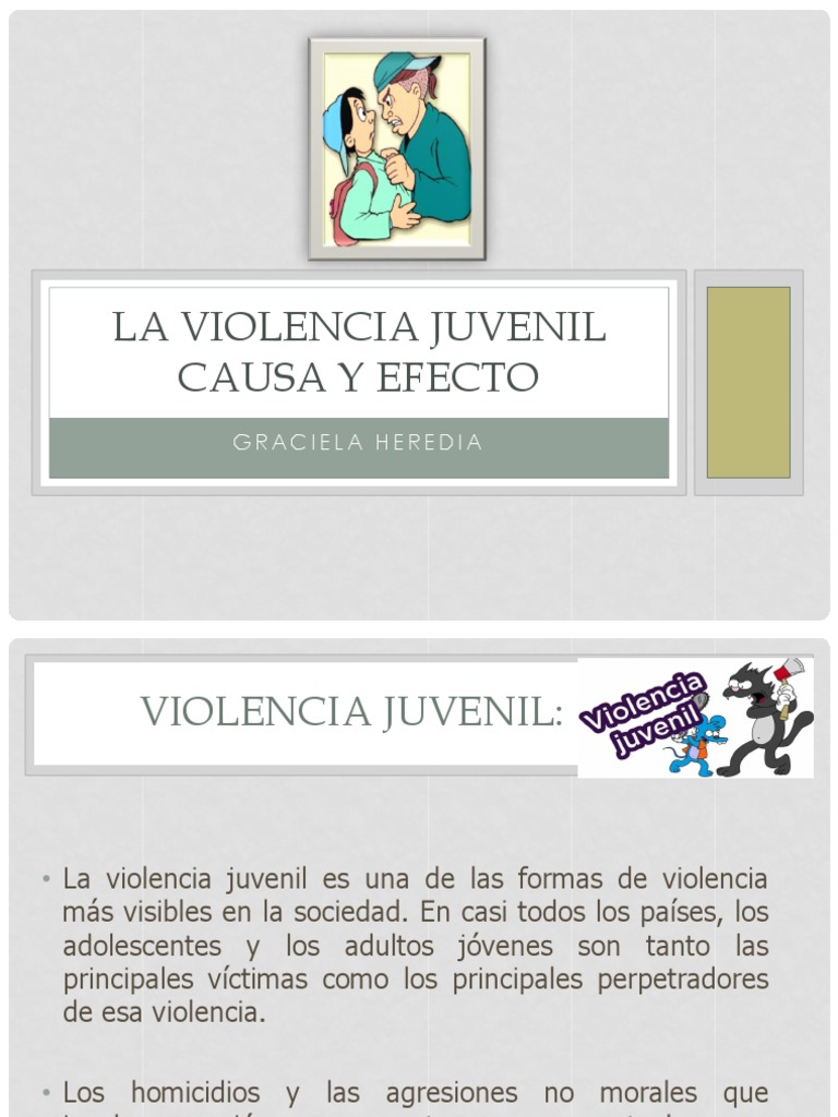 Causas y Efectos de la Violencia Juvenil | PDF | Adultos | Violencia
