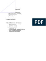 Especificaciones Del Documento