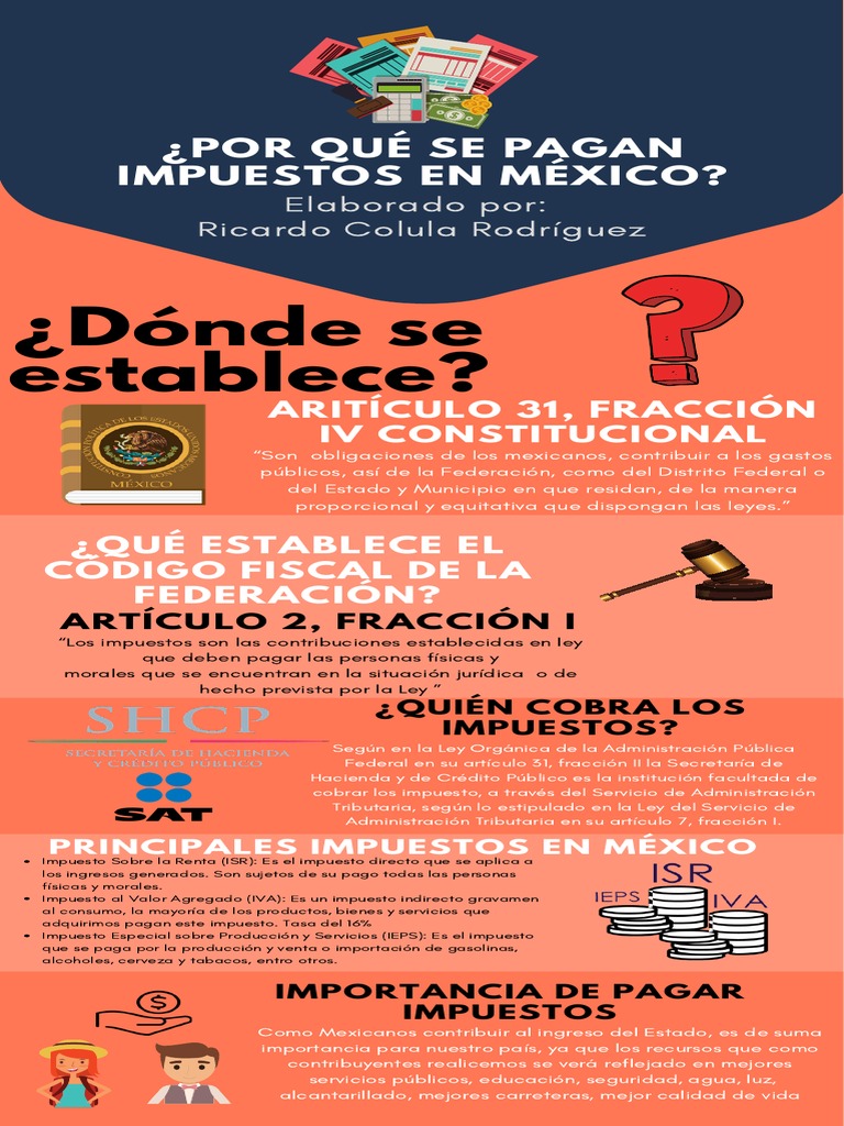 Importancia de impuestos en México Impuestos Economias