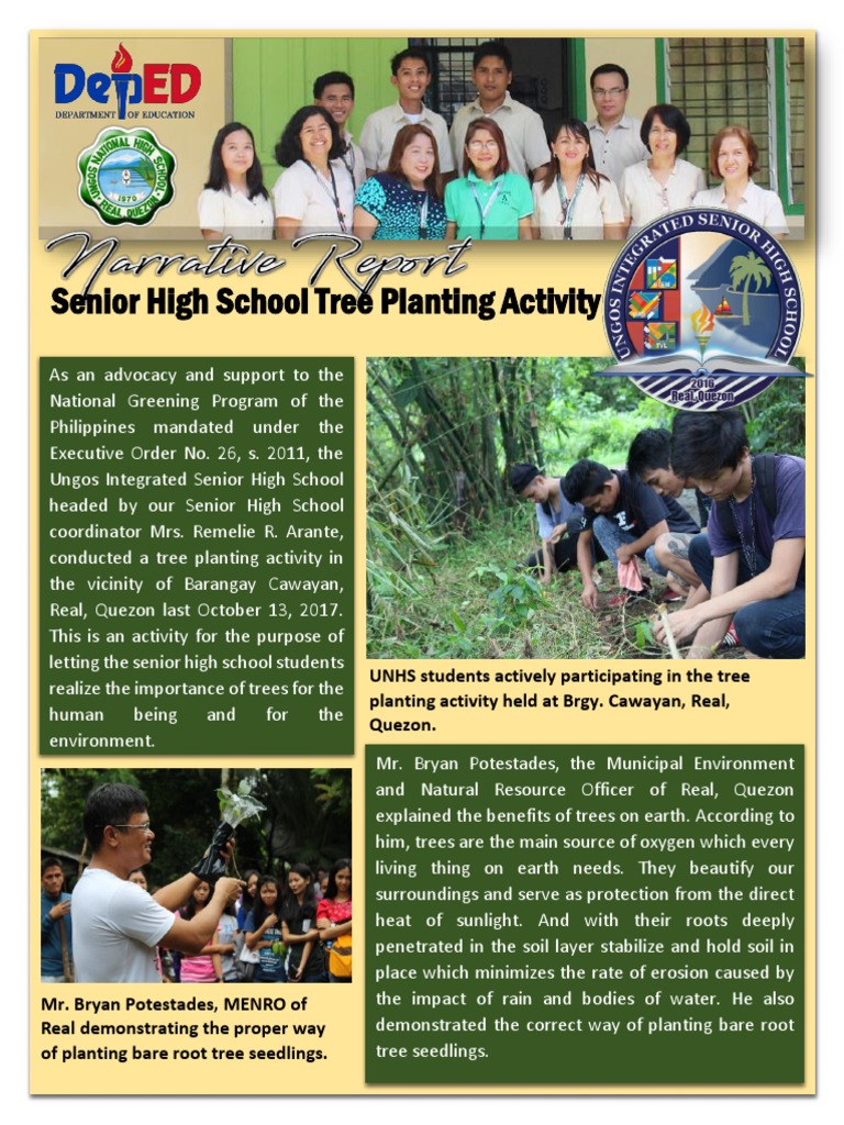 Narrative Report On Tree Planting | Download Free PDF | Trees | Soil