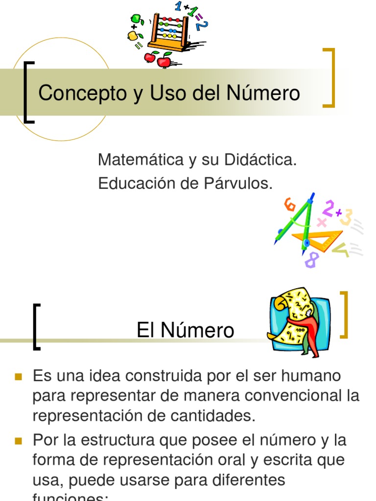 Clase 3. Concepto de Numero | PDF | Conjunto (Matemáticas) | Número natural