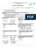 Prueba Multiplicaciones, Estrategia Del Doble y Distributiva 2018