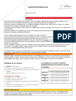 Planificación diaria de matemática para determinar múltiplos