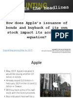 Apple Bond Issue and Stock Buyback Pptx