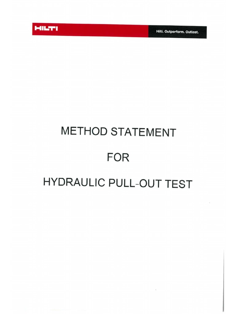 Ms For Pull Out Test Planting Rebar Hilti | PDF