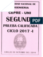CepreUNI - 2da Prueba Calificada 2017-I