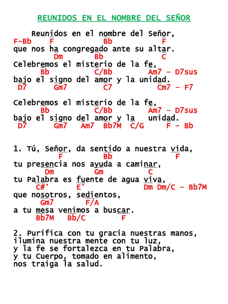 Reunidos en El Nombre Del Señor | PDF