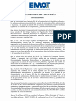 Ordenanza Que Regula La Estructura de Impacto Vial en El Cantón Durán PDF