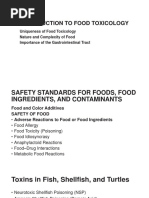 Introduction To Food Toxicology