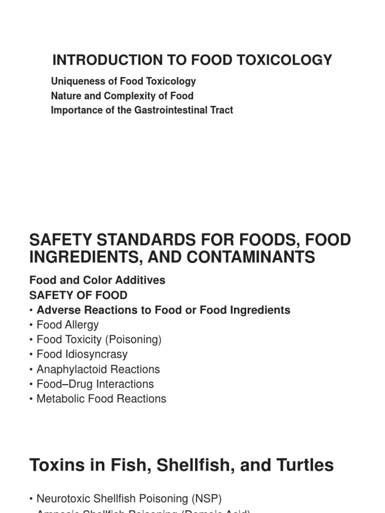 Food toxicology ppt