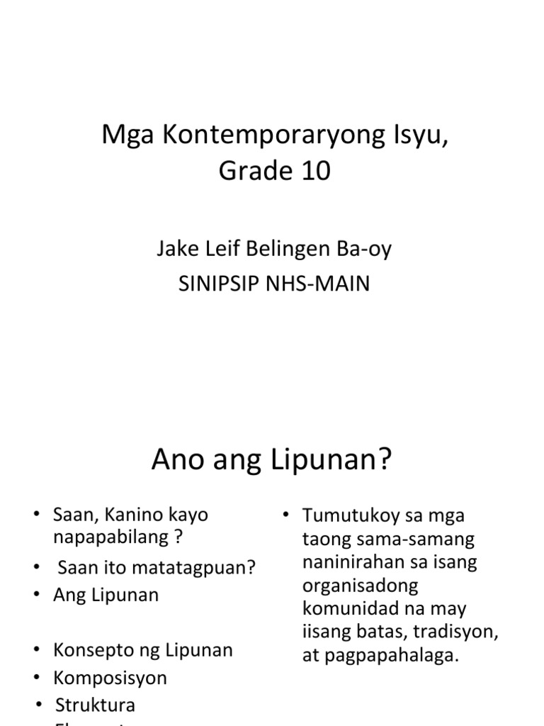 Ang Lipunan