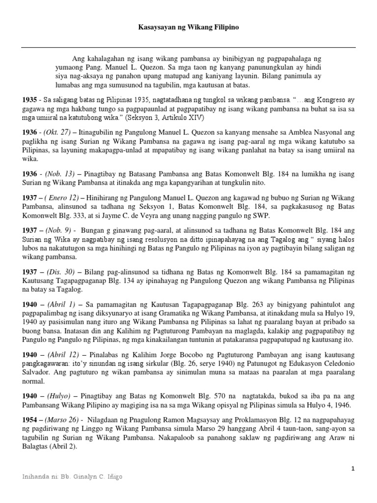 Bumuo ng pagbabalangkas sa kasaysayan ng wikang filipino image