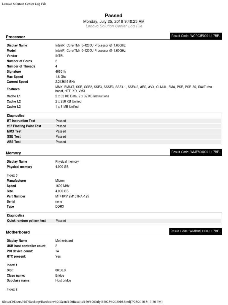 Lenovo Hardware Diagnostics Overview | PDF | Computer Architecture ...