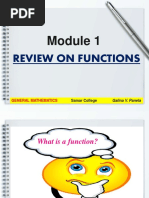 Module 1 Review on Functions