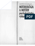 Mikšík Maršálová Metodológia A Metódy Psychologického Výskumu - Kniha