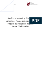 Analiza Structurii Şi Dinamicii Resurselor Financiare Publice Din Bugetul de Stat Și Din Bugetele Locale Din România