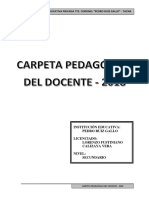 Carpeta Pedagogica Del Docente 2018