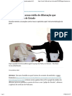 Papa Francisco acusa mídia de difamação que fomenta golpes de Estado - 17:05:2018 - Mundo - Folha