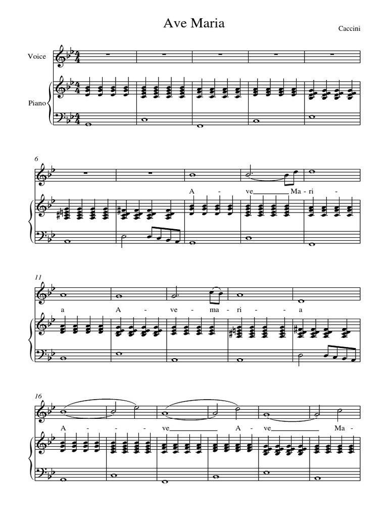 Ave Maria Caccini G Moll Pdf